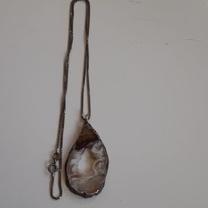 Silver Agate Necklace